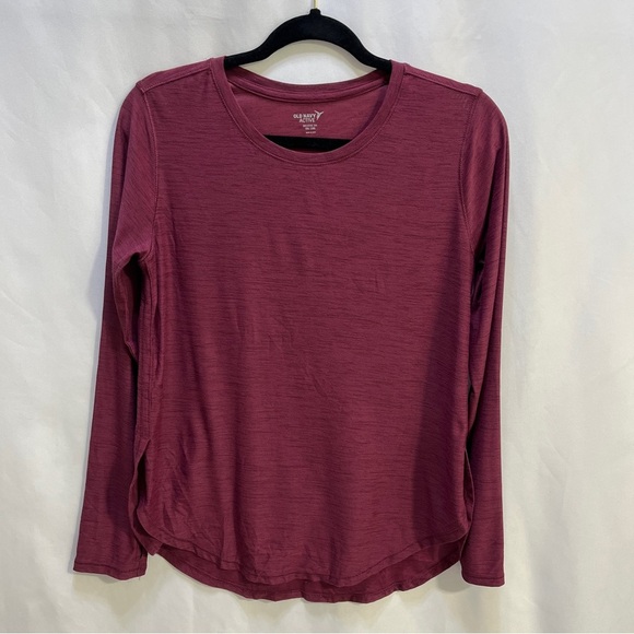 OLD NAVY Girls Active Breathe On Burgundy Heather Long Sleeve Shirt XXL (18) - Picture 1 of 8